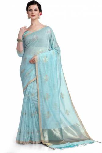 Get Linen Blend Saree By INsthah Brand by Insthah