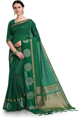 Get Woven Kanjivaram Cotton Silk Saree By INsthah