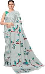 Buy Digital Print Satin Saree By SUTRAM Brand