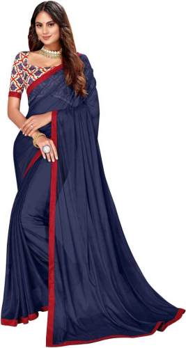 Buy Plain Lycra Saree By SUTRAM Brand by Sutram