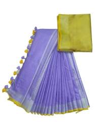 Get Handloom Linen Saree By Silk Zone