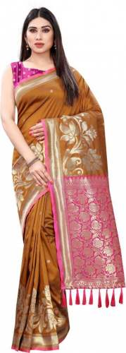 Get Woven Banarasi Art Silk Saree By SILK ZONE