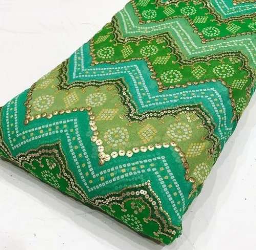 Georgette Bandhani Fabric  by Banarasi Silk