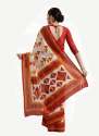 Buy Digital Printed Silk Saree By Black Orange thumb 1