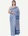 Buy Fancy Blue Art Silk Saree By Black Orange