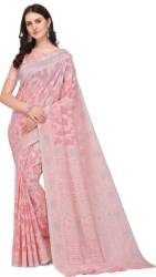 Get Mehrang Brand Chikankari Silk Blend Saree