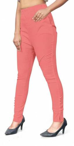 Get Pink Cotton Blend Pant For Ladies By Mehrang by Mehrang