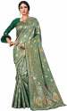 Get Green Banarasi Silk Saree By PEACOCK FASHION thumb 1