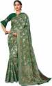 Get Green Banarasi Silk Saree By PEACOCK FASHION thumb 2