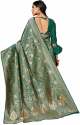 Get Green Banarasi Silk Saree By PEACOCK FASHION thumb 3