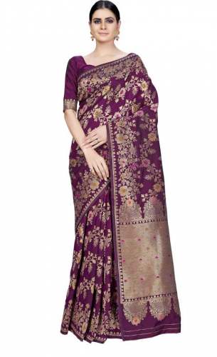 Buy Banarasi Silk Saree By Monjolika Fashion Brand