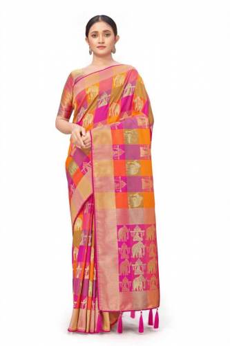 Get Banarasi Pure Silk Saree By Monjolika Fashion by Monjolika Fashion