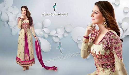 Apsara Cotton Embroidered Dress Material by Apsara Dress Material