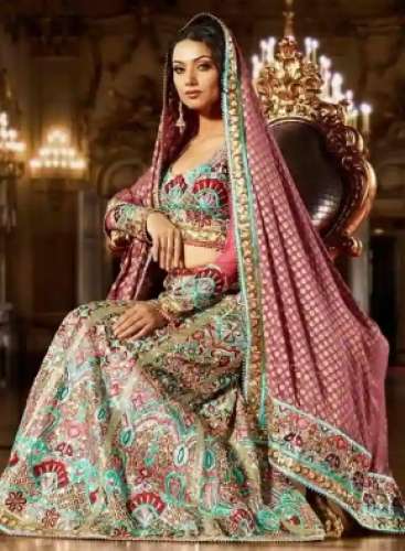 Embroidered Wedding Wear Lehenga by Samra Saree Mall