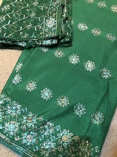 Designer Gota Work Embroidery Unstitch Suits  by Mangalam Textiles