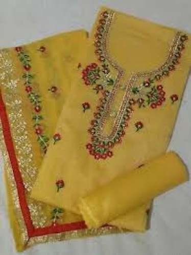 Multi Embroidery Work Salwar Suits  by Mangalam Textiles