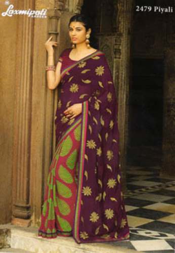 Fancy Printed Georgette Saree by Roop Shringar