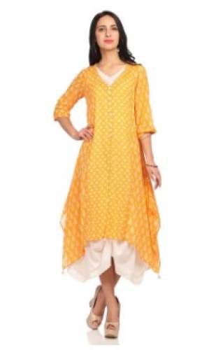 Cotton Long Anarkali Ladies Kurti  by Raja Fashion