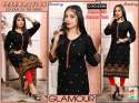 Glamour Black Straight Rayon Kurti 