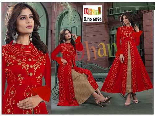 Latest Front Slit Kurti Style Gown 