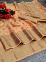 Buy GLAMIFY Chanderi Cotton Linen Saree For Women thumb 5