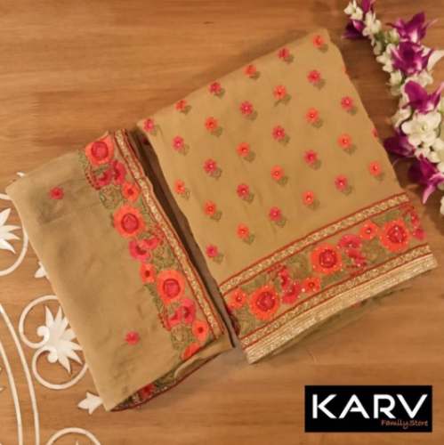 Light Embroidered work Dress Material  by Karv Family Store