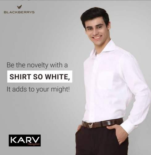 Mens Formal White Shirt By Karv Family Store
