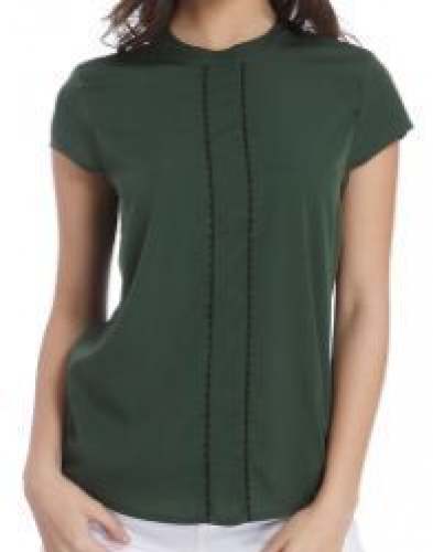 Vero Moda Green Solid Top by Kapsons Fashion Private Limited