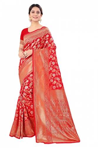 Buy Womens Fancy Designer Banarasi Silk Saree  by Hind Textiles