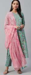 Womens Hand Block Printed Kurti Pant Set 