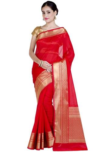 Get Chandrakala Cotton Silk Banarasi Saree by Chandrakala silk