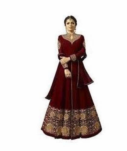 Wedding wear Heavy Embroidered Anarkali Gown Suit by Maya Bhai Garments