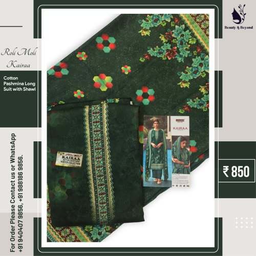 Fancy Pashmina Cotton Long Dress Material 