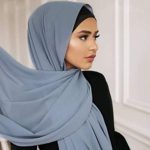 Georgette Plain Hijab Stole  by Beauty and Beyond