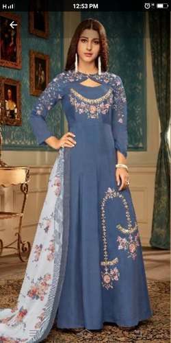 Party Wear Embroidered Gown for Women