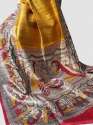 Buy Hand Embroidered Ghicha Silk Saree  thumb 1