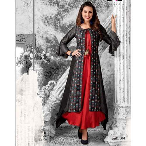 Fancy Or Casual Neck Design Long Kurtis  by Shree Creation