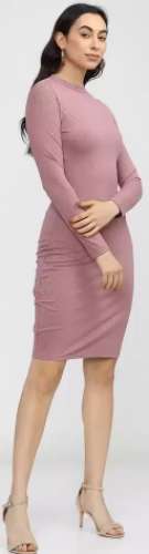 Women Bodycon Pink Western  Dress