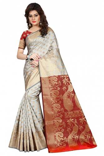 Buy Hinayat Fashion Banarasi Silk Saree At Retail by Hinayat Fashion