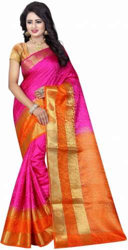 Get Printed Banarasi Silk Saree By MANJULA SAREE by Manjula Saree