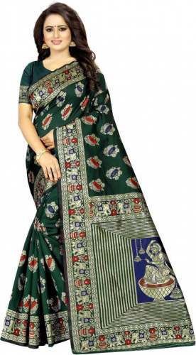 Get Woven Banarasi Silk Saree By MANJULA SAREE by Manjula Saree