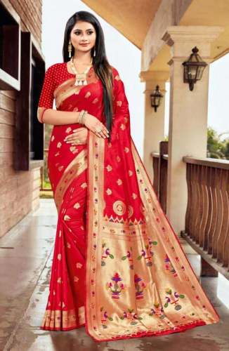 Fancy Pink Paithani Designer Saree by Sajan Sarita Nx