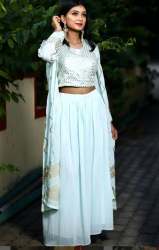 Beautiful choli With mirror work and jacket