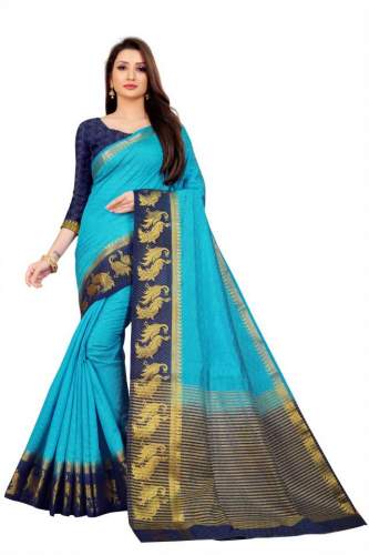 Buy Kanjivaram Pure Silk Saree By RHEY Brand by Rhey