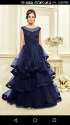 Navy Blue Net ball Gown 