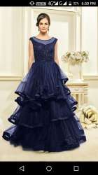 Navy Blue Net ball Gown 