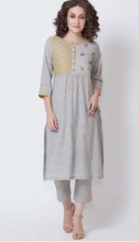 Formal wear Grey Kurti Palazzo Set by Biba