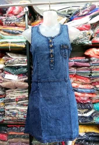 Stylish denim western one piece 