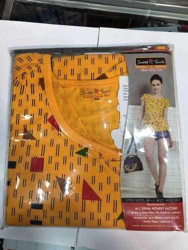 Ladies new style fancy printed T shirt 