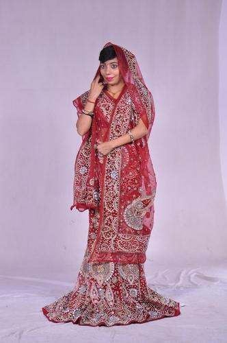 Hand work Red Fine Work Lehenga  by Kala Niketan